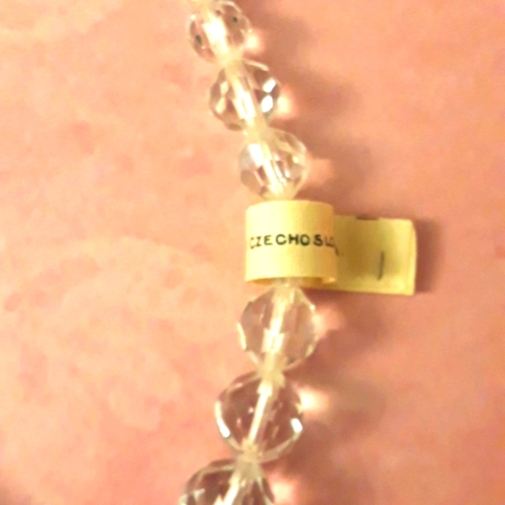 NWT Stunning Crystal Necklace made in Czechoslovakia, original from the 1950s - Picture 5 of 7